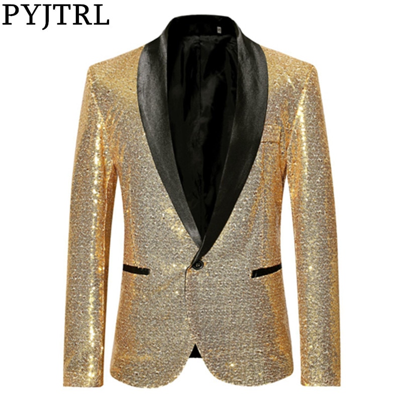 chaqueta brillante hombre