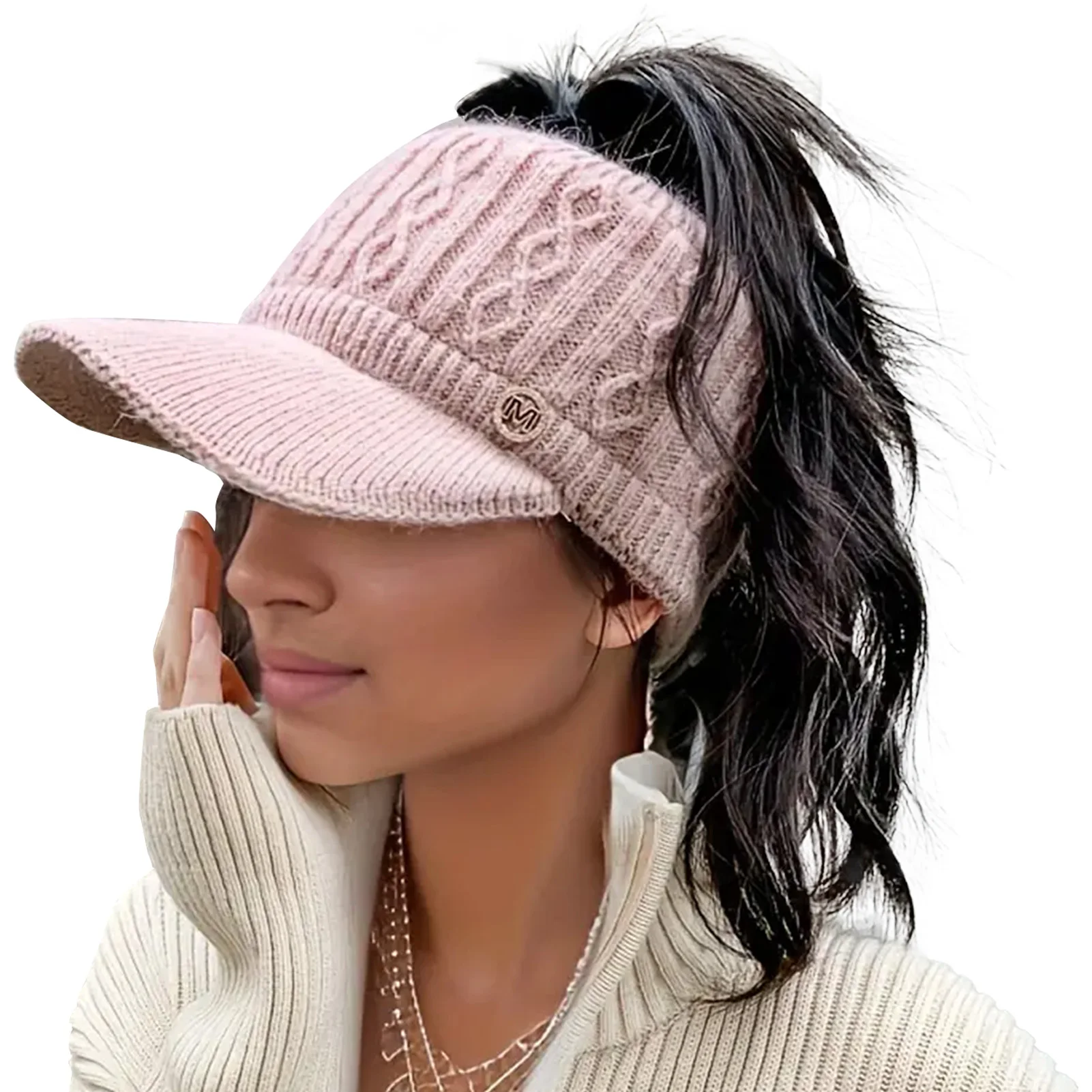 1 gorra de béisbol tejida para mujer, gorro con cola de caballo y | Accesorios de moda · Omeda.es - Imagen 9