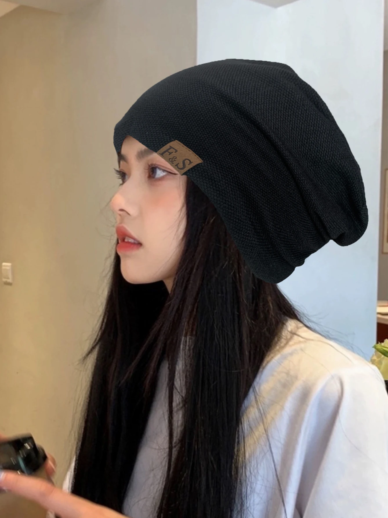 1 gorro de punto cálido para hombres y mujeres: estilo SolidHip-hop | Accesorios de moda · Omeda.es - Imagen 2