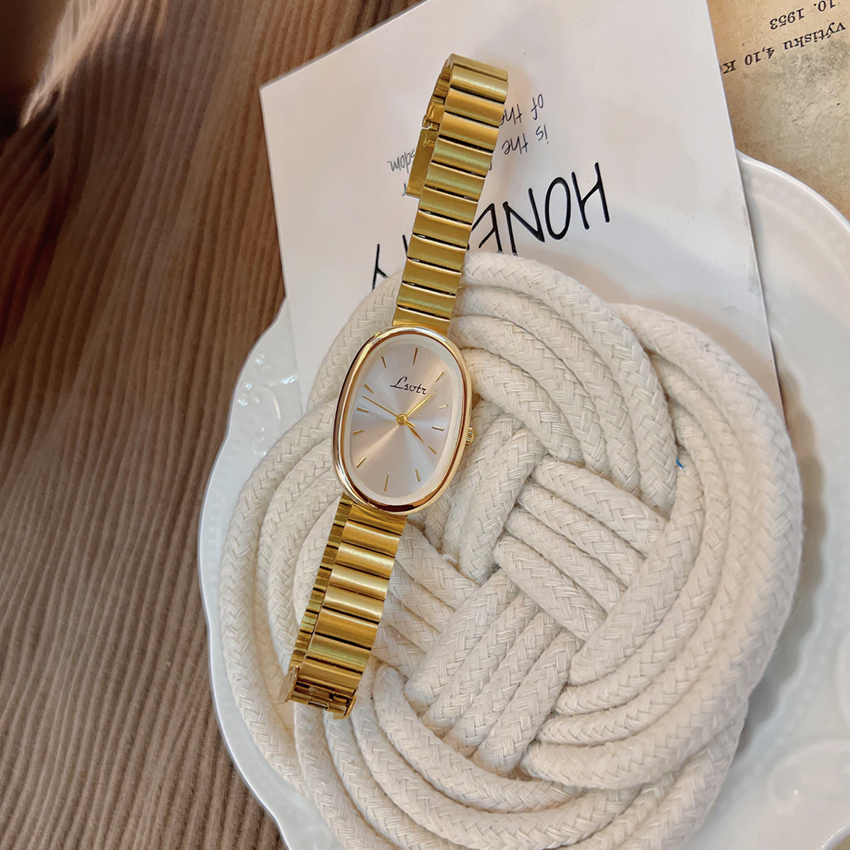 1 pieza nuevo reloj de mujer de moda con pulsera de oro, estilo Ins | Accesorios de moda · Omeda.es