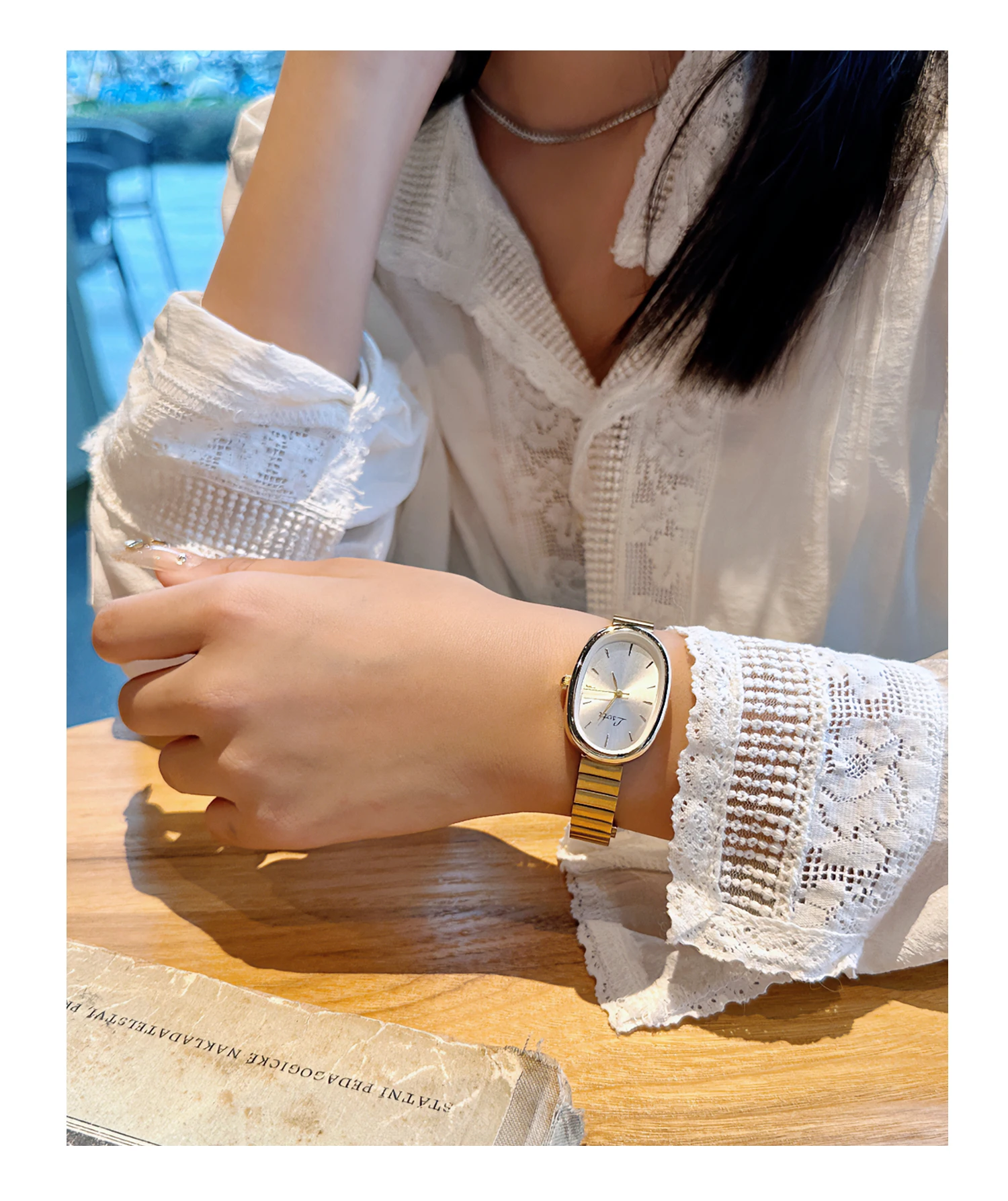 1 pieza nuevo reloj de mujer de moda con pulsera de oro, estilo Ins | Accesorios de moda · Omeda.es - Imagen 3