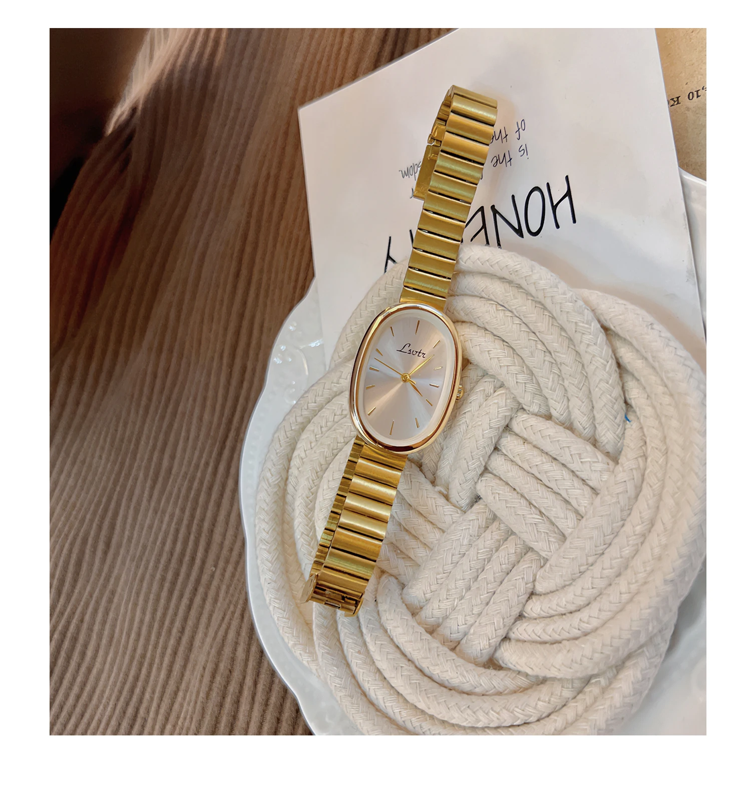 1 pieza nuevo reloj de mujer de moda con pulsera de oro, estilo Ins | Accesorios de moda · Omeda.es - Imagen 5