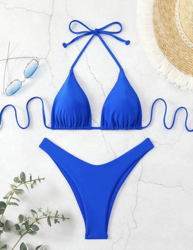 2025 nuevo conjunto de Bikini para mujer Sexy Blanco sólido | Ropa de mujer · Omeda.es - Imagen 15