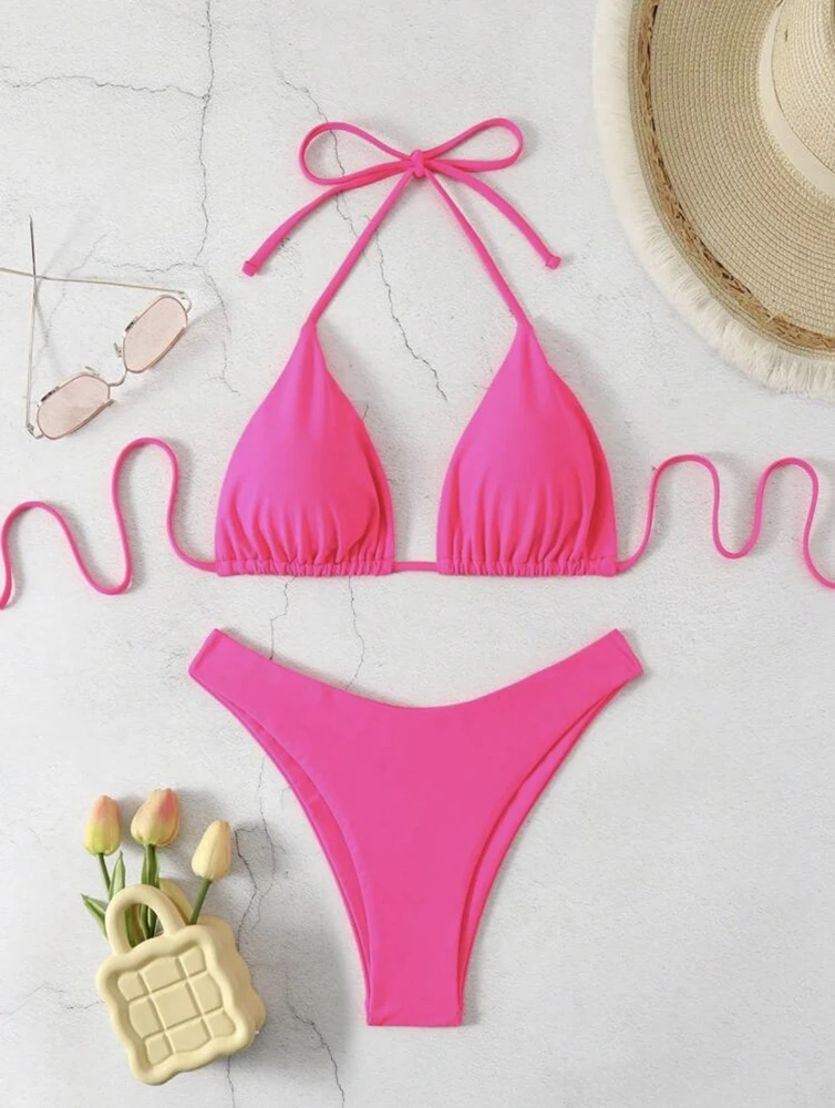 2025 nuevo conjunto de Bikini para mujer Sexy Blanco sólido | Ropa de mujer · Omeda.es - Imagen 17