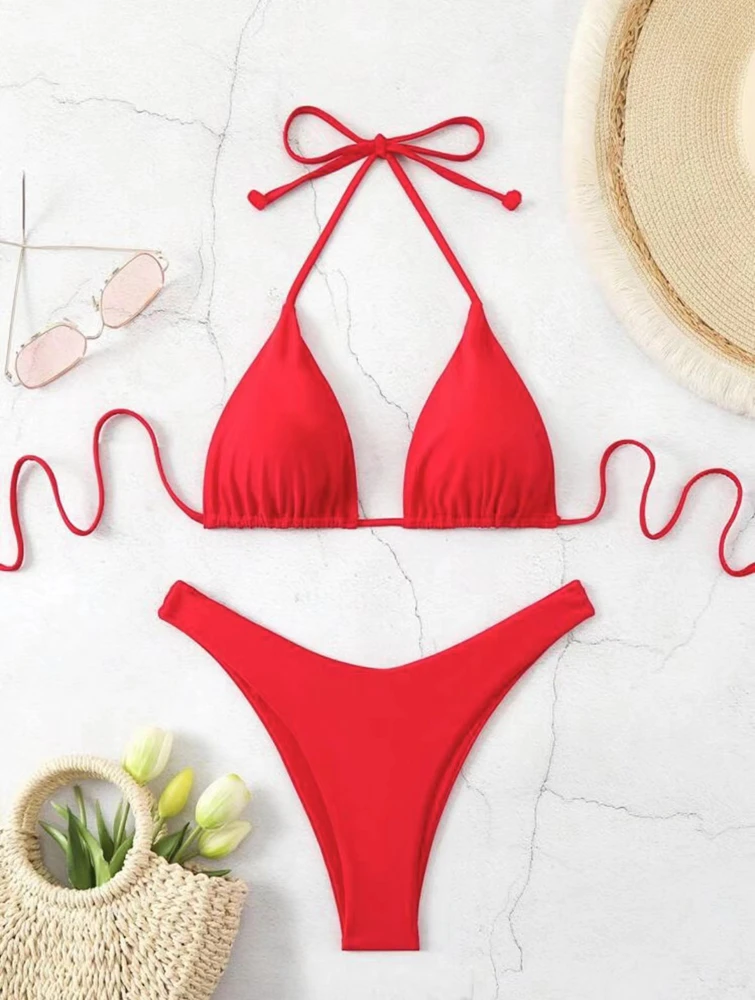 2025 nuevo conjunto de Bikini para mujer Sexy Blanco sólido | Ropa de mujer · Omeda.es - Imagen 18