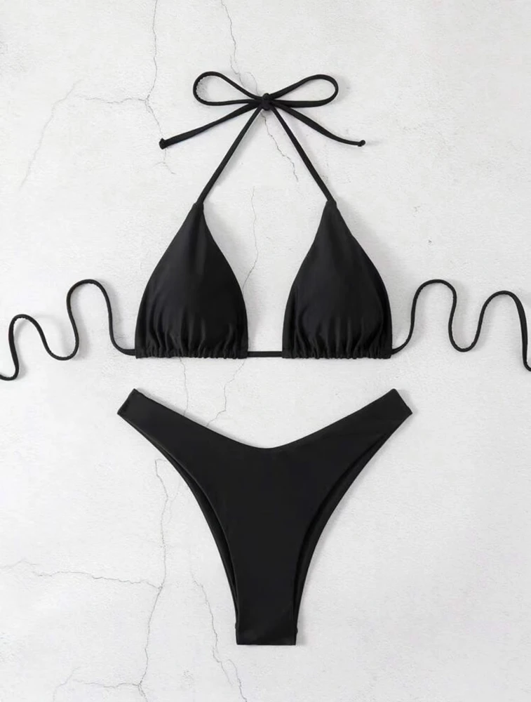 2025 nuevo conjunto de Bikini para mujer Sexy Blanco sólido | Ropa de mujer · Omeda.es - Imagen 3