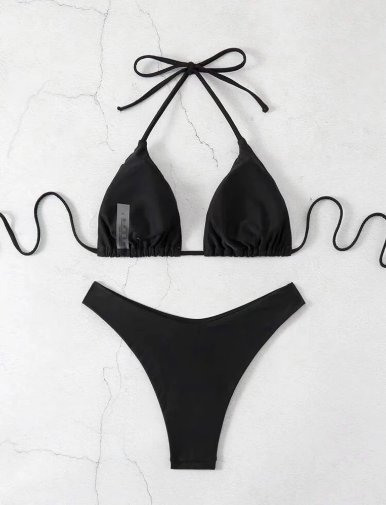 2025 nuevo conjunto de Bikini para mujer Sexy Blanco sólido | Ropa de mujer · Omeda.es - Imagen 4