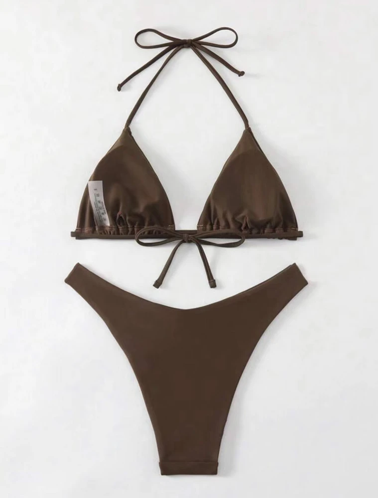 2025 nuevo conjunto de Bikini para mujer Sexy Blanco sólido | Ropa de mujer · Omeda.es - Imagen 8