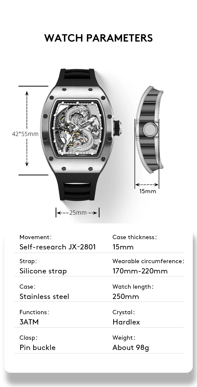 2025 nuevo reloj de moda para hombre, reloj mecánico automático de | Accesorios de moda · Omeda.es - Imagen 4