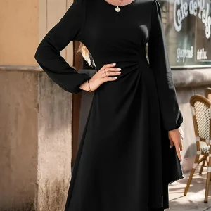 2025 Nuevo - Vestido largo negro de manga larga para mujer con | Ropa de mujer · Omeda.es