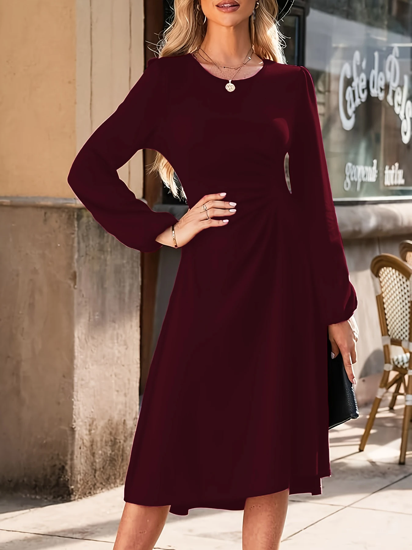 2025 Nuevo - Vestido largo negro de manga larga para mujer con | Ropa de mujer · Omeda.es - Imagen 8