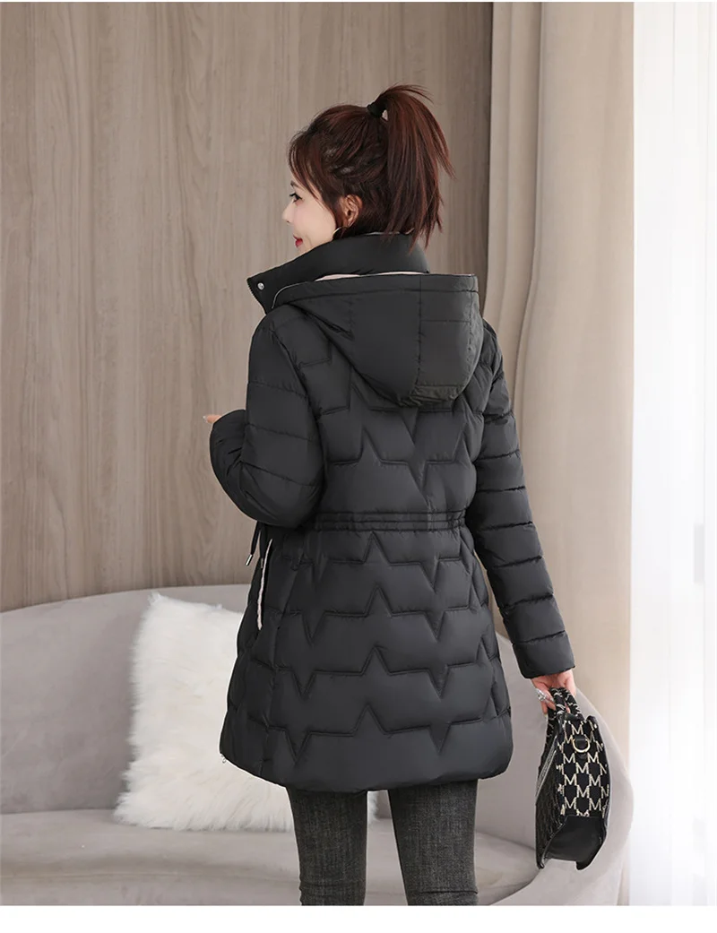 Abrigo largo de algodón con capucha para mujer, Parkas gruesas y | Ropa de mujer · Omeda.es - Imagen 10