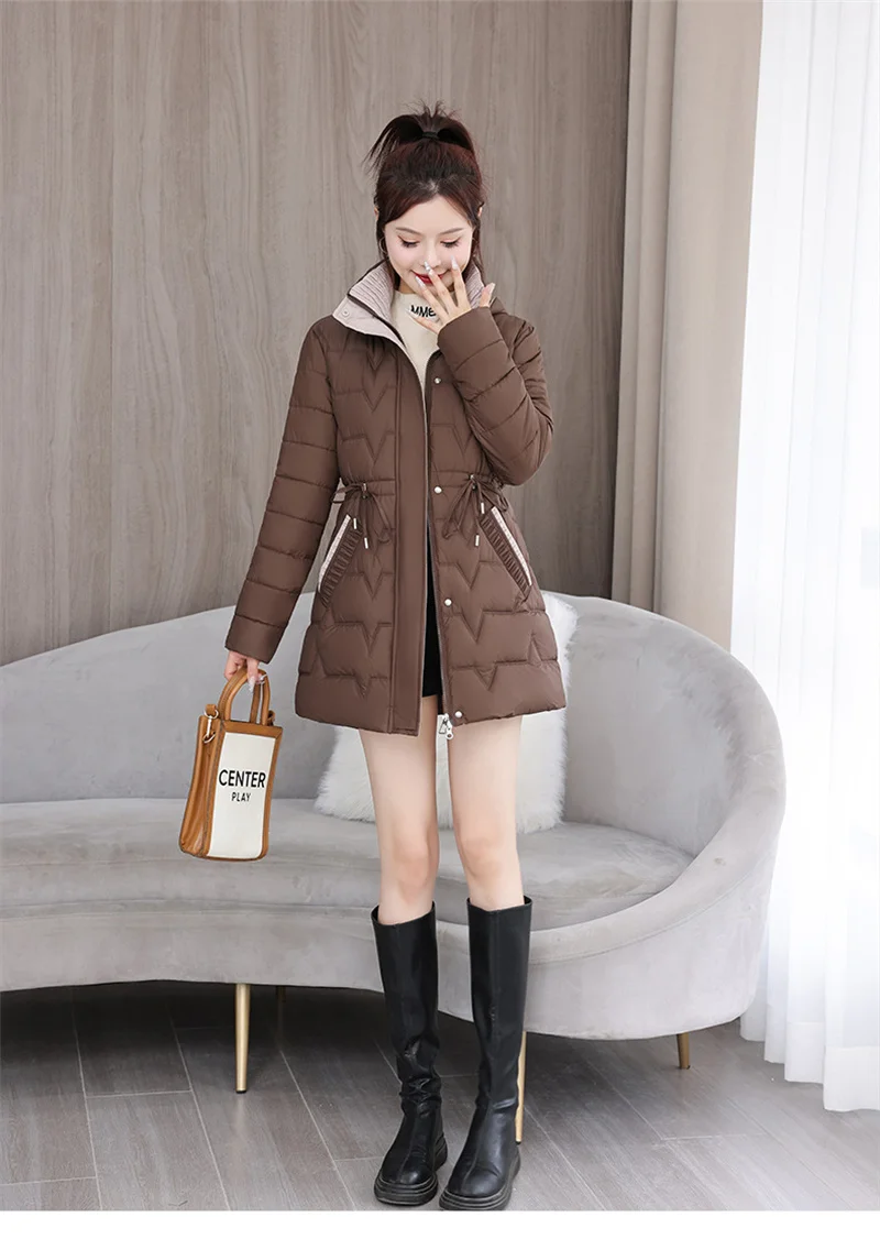 Abrigo largo de algodón con capucha para mujer, Parkas gruesas y | Ropa de mujer · Omeda.es - Imagen 14