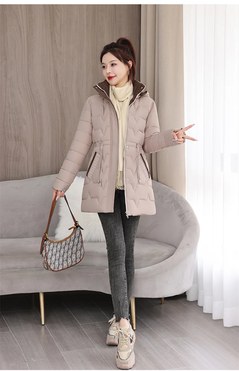 Abrigo largo de algodón con capucha para mujer, Parkas gruesas y | Ropa de mujer · Omeda.es - Imagen 18