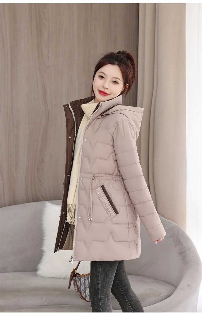 Abrigo largo de algodón con capucha para mujer, Parkas gruesas y | Ropa de mujer · Omeda.es - Imagen 19