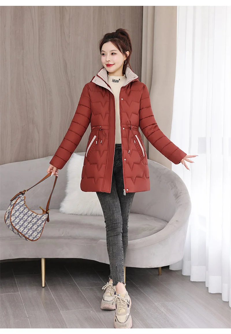 Abrigo largo de algodón con capucha para mujer, Parkas gruesas y | Ropa de mujer · Omeda.es - Imagen 23