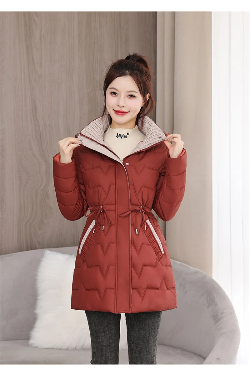 Abrigo largo de algodón con capucha para mujer, Parkas gruesas y | Ropa de mujer · Omeda.es - Imagen 26