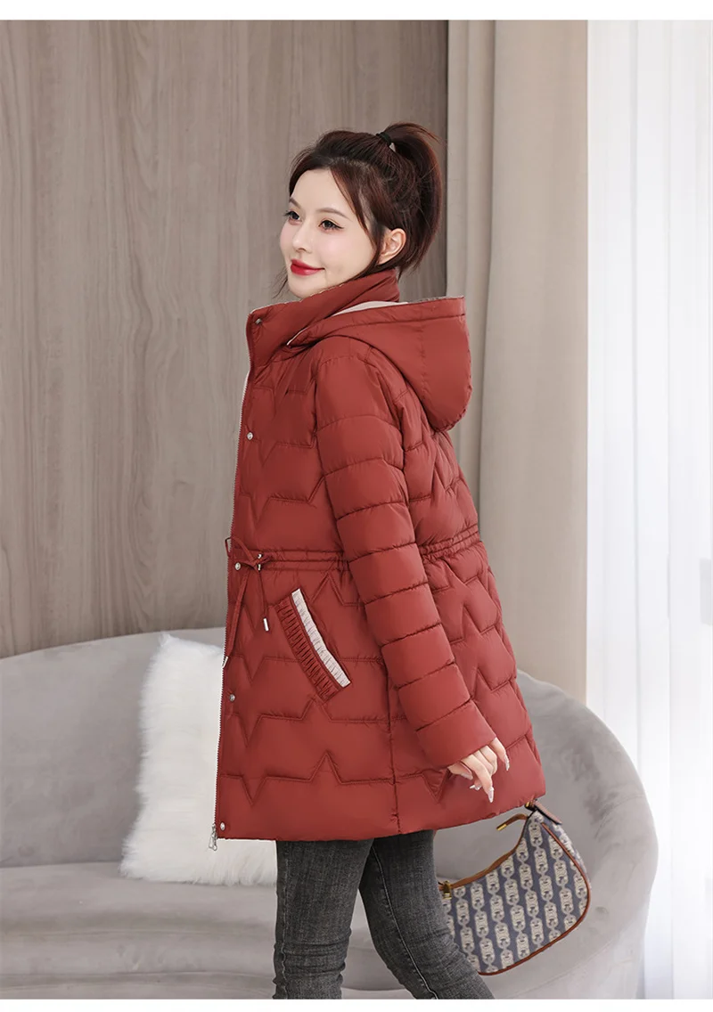 Abrigo largo de algodón con capucha para mujer, Parkas gruesas y | Ropa de mujer · Omeda.es - Imagen 27