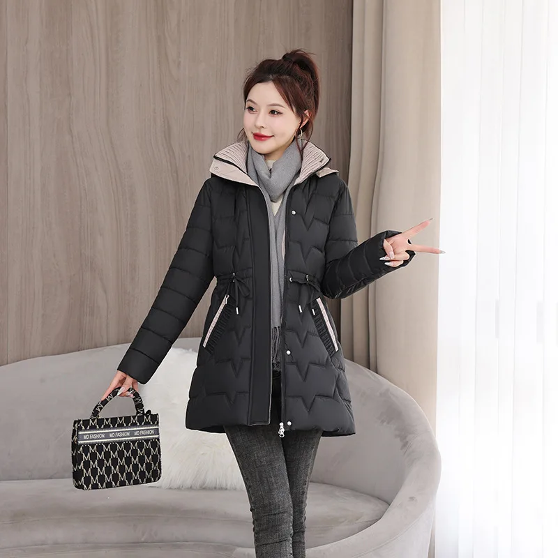 Abrigo largo de algodón con capucha para mujer, Parkas gruesas y | Ropa de mujer · Omeda.es - Imagen 30