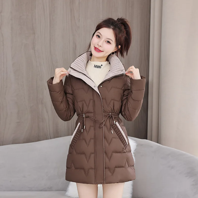 Abrigo largo de algodón con capucha para mujer, Parkas gruesas y | Ropa de mujer · Omeda.es - Imagen 32