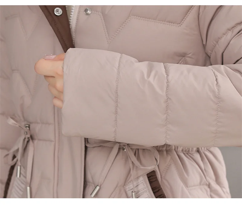 Abrigo largo de algodón con capucha para mujer, Parkas gruesas y | Ropa de mujer · Omeda.es - Imagen 4