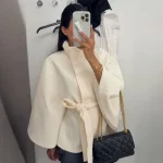 Abrigo para mujer, abrigos de capa corta para mujer, cinturón, | Ropa de mujer · Omeda.es