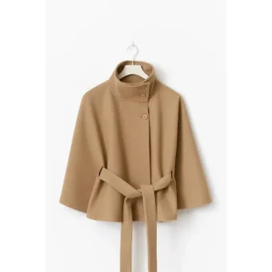 Abrigos de capa corta para mujer, abrigos de mezcla de cinturón, | Ropa de mujer · Omeda.es