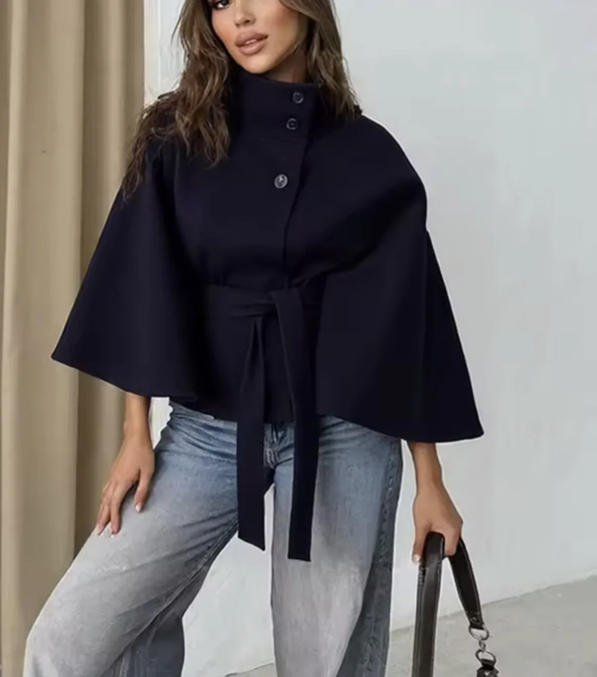 Abrigos de capa corta para mujer, abrigos de mezcla de cinturón, | Ropa de mujer · Omeda.es - Imagen 3