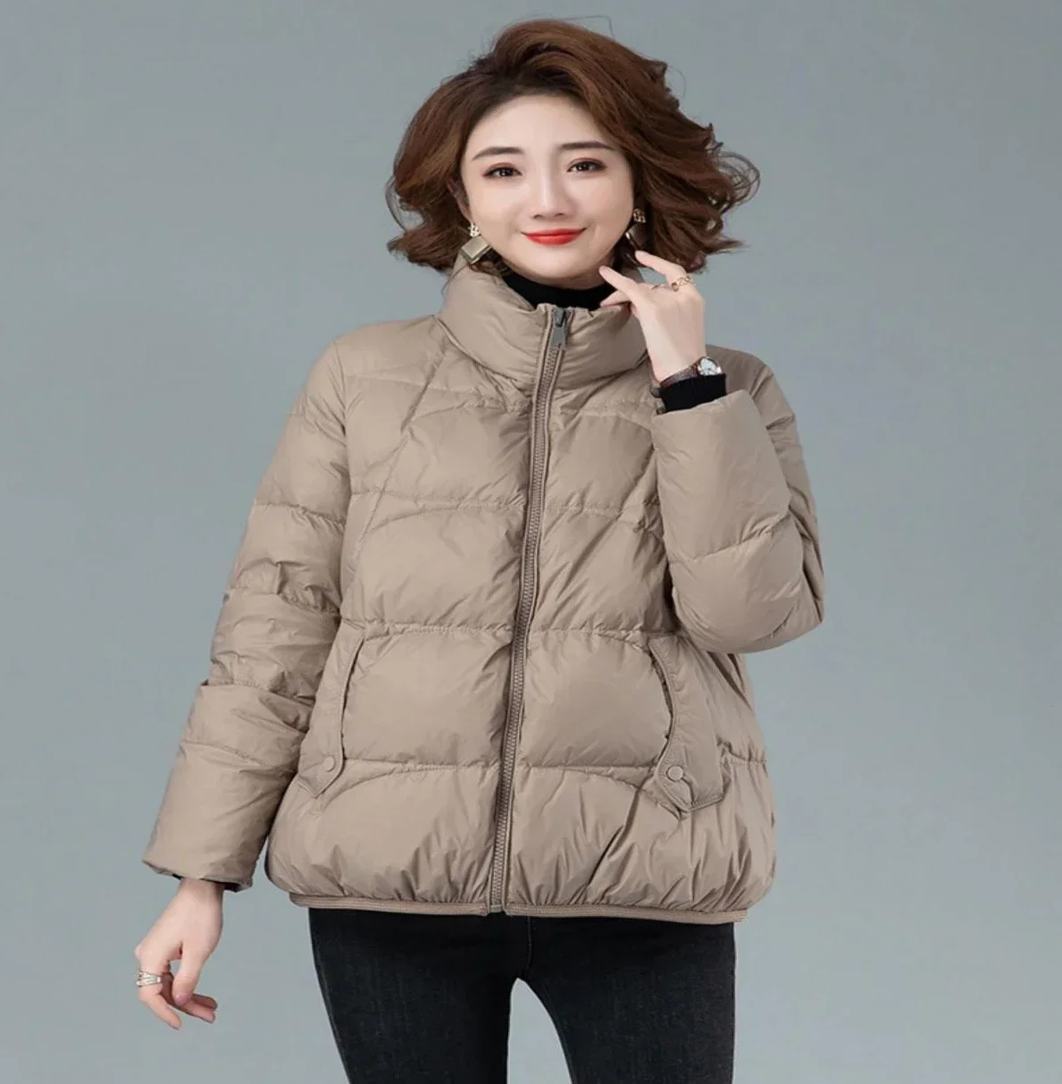 Abrigos cortos acolchados de plumón de pato para mujer, chaqueta | Ropa de mujer · Omeda.es - Imagen 4