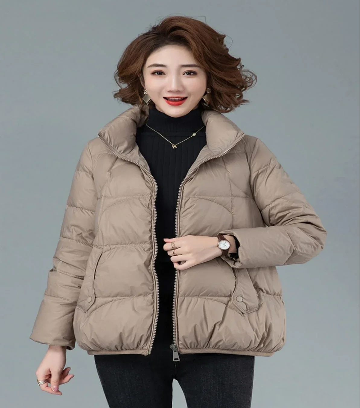 Abrigos cortos acolchados de plumón de pato para mujer, chaqueta | Ropa de mujer · Omeda.es - Imagen 8