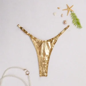 Bañador triangular para mujer, Bikini Sexy de Color sólido con línea | Ropa de mujer · Omeda.es