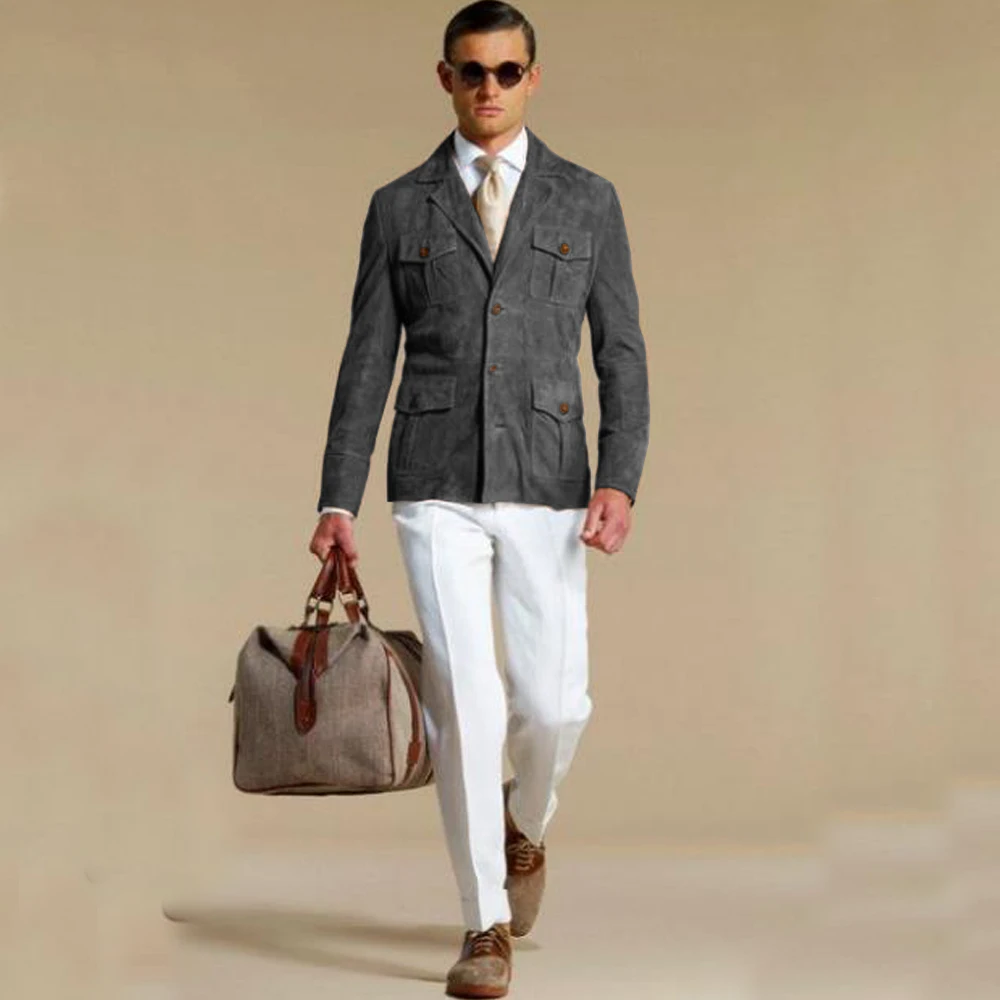 Blazer de ante para hombre, traje elegante, vestido para hombre, | Ropa de hombre · Omeda.es - Imagen 24