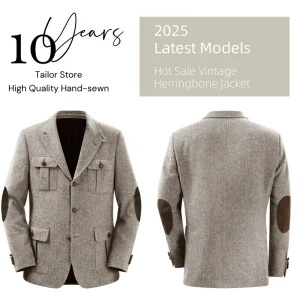 Blazer para hombre en espiga con doble botonadura, traje informal | Ropa de hombre · Omeda.es