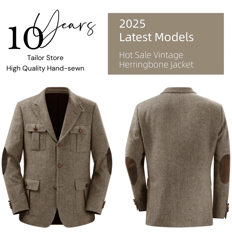 Blazer para hombre en espiga con doble botonadura, traje informal | Ropa de hombre · Omeda.es - Imagen 11