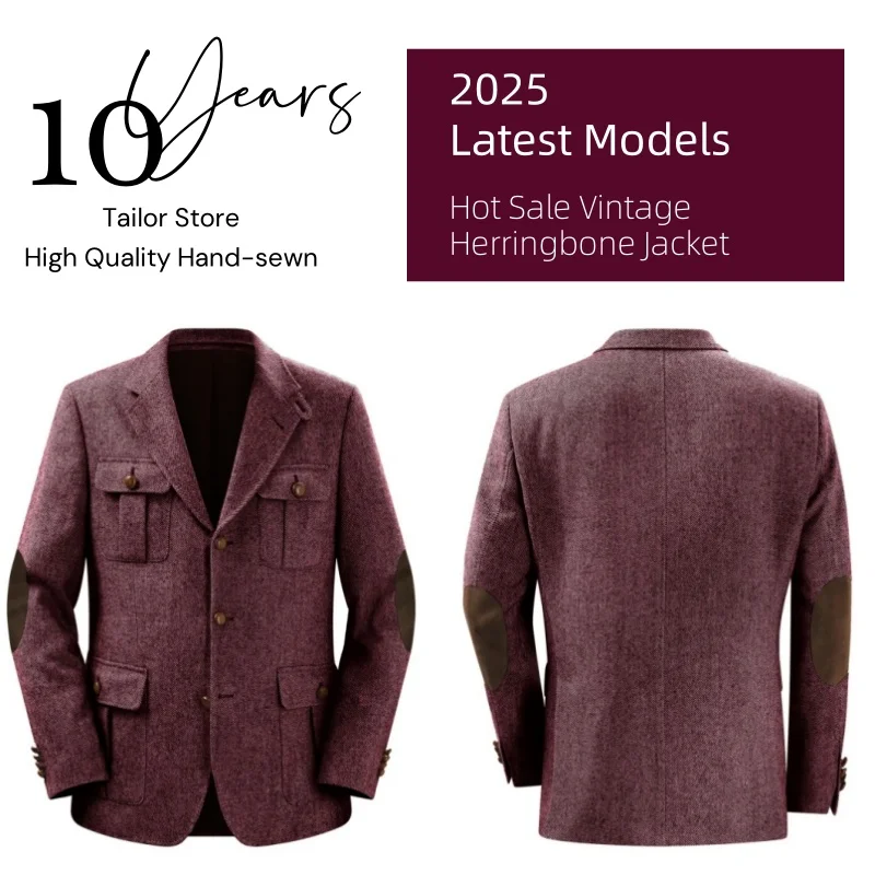 Blazer para hombre en espiga con doble botonadura, traje informal | Ropa de hombre · Omeda.es - Imagen 13