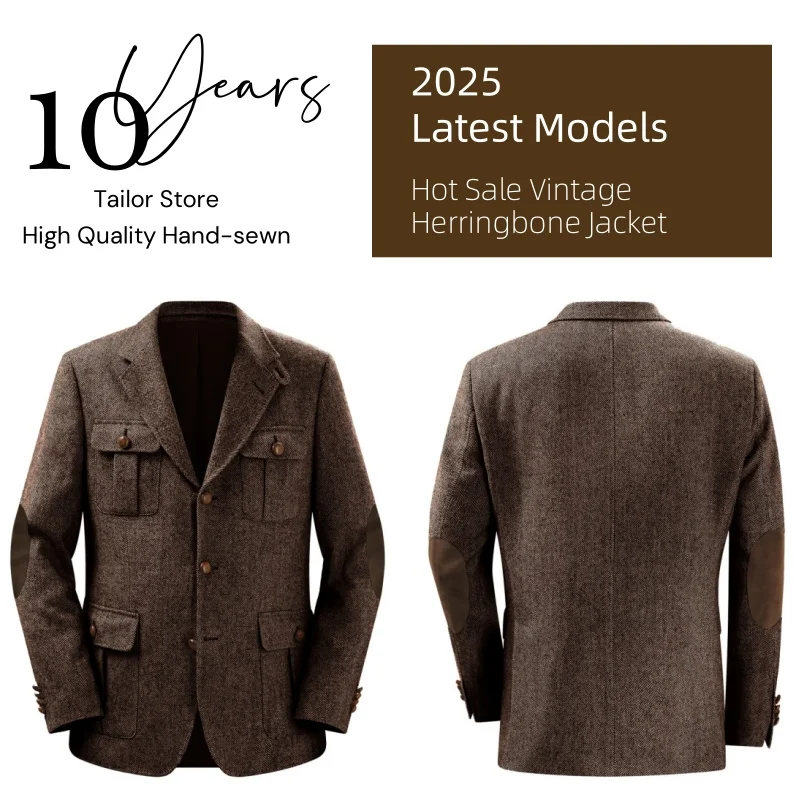 Blazer para hombre en espiga con doble botonadura, traje informal | Ropa de hombre · Omeda.es - Imagen 14