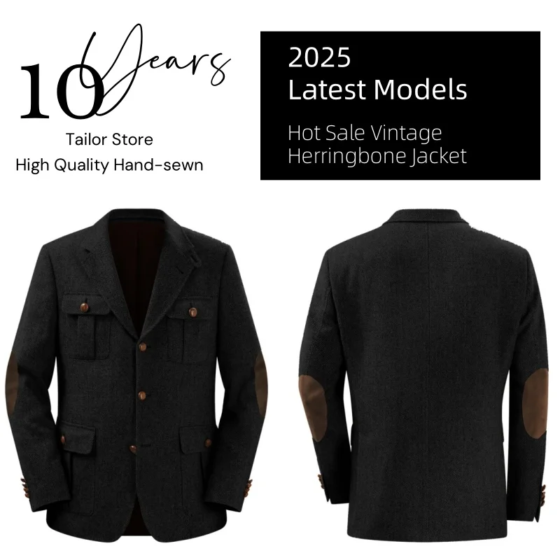 Blazer para hombre en espiga con doble botonadura, traje informal | Ropa de hombre · Omeda.es - Imagen 15