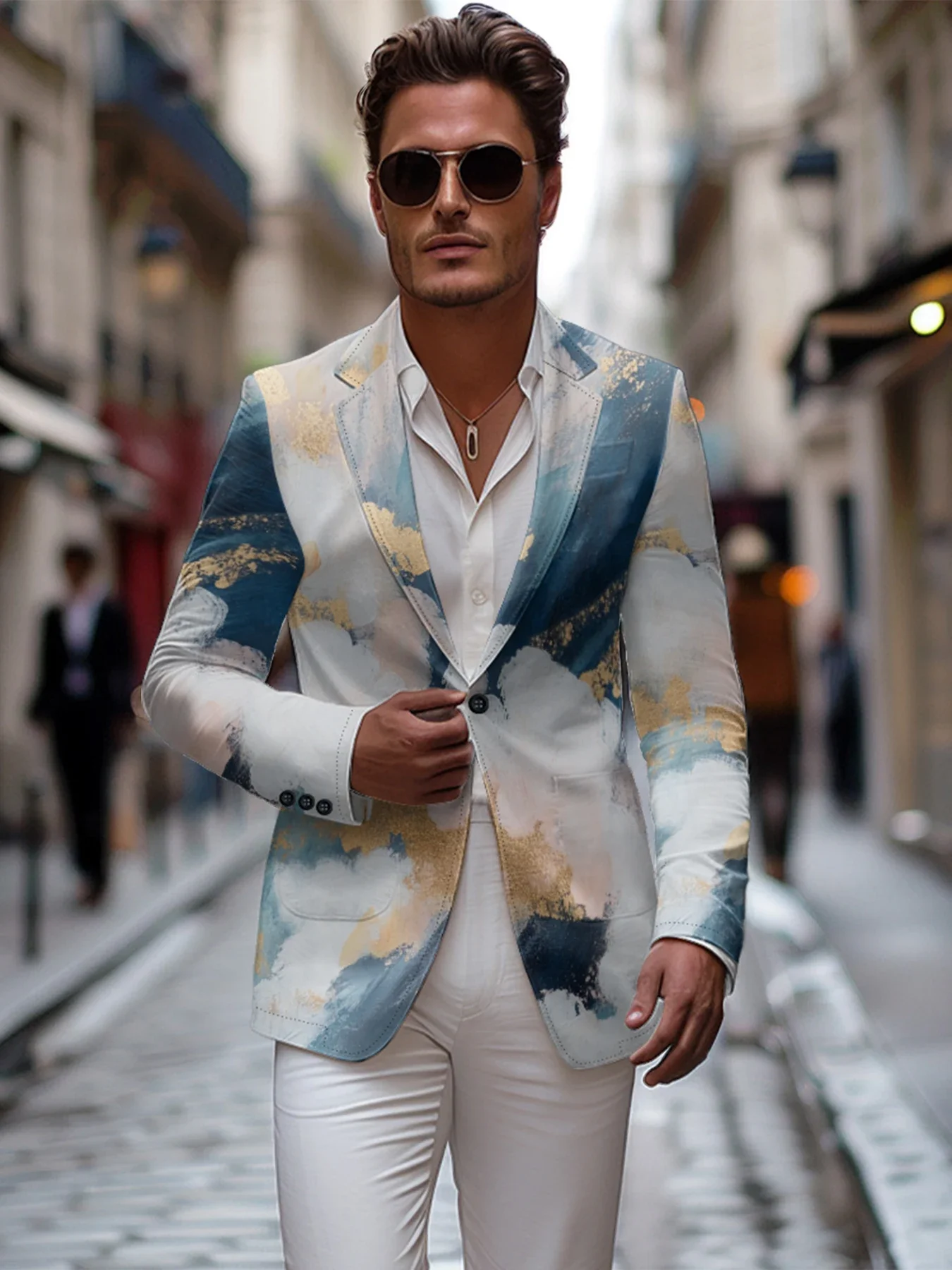 Blazer informal para hombre, traje clásico elegante con estampado de | Ropa de hombre · Omeda.es - Imagen 9