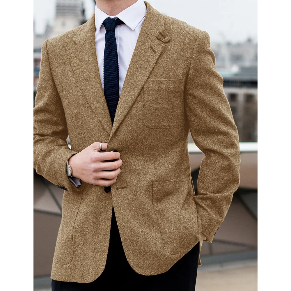 Blazer de lana ajustado para hombre, chaqueta de moda informal de | Ropa de hombre · Omeda.es - Imagen 14