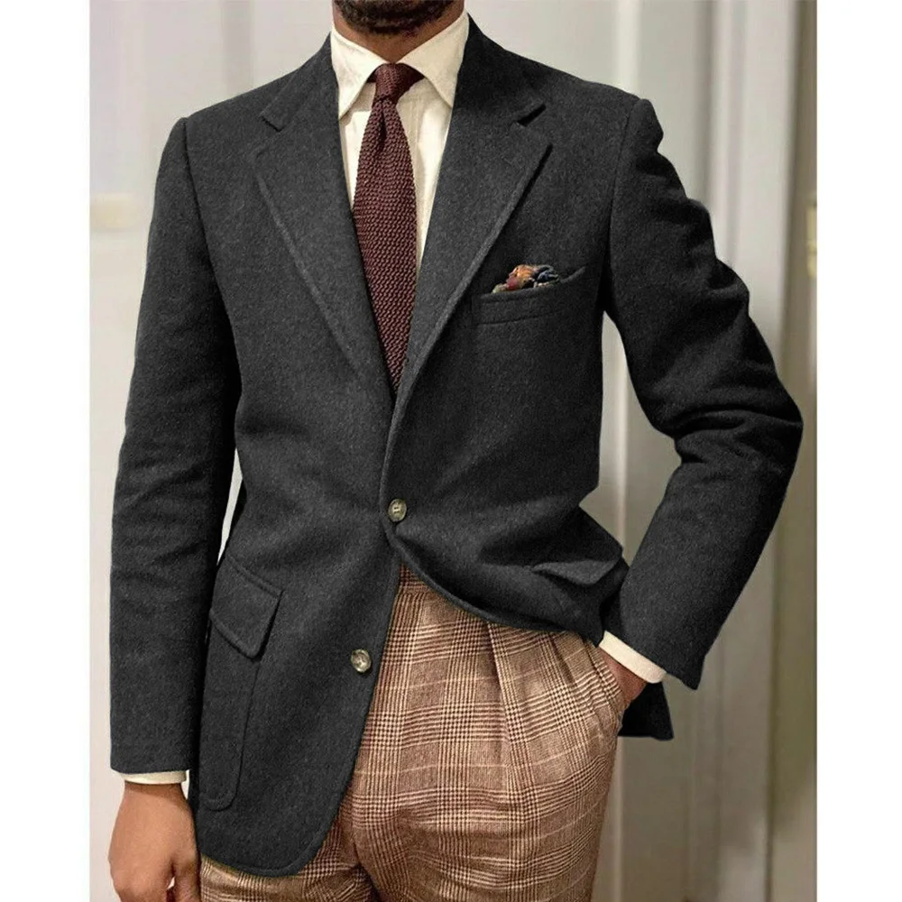 Blazer de lana ajustado para hombre, chaqueta de moda informal de | Ropa de hombre · Omeda.es - Imagen 18