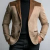 Blazer de traje de ante de estilo británico para hombre, chaqueta de | Ropa de hombre · Omeda.es