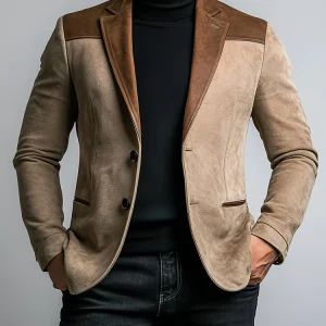 Blazer de traje de ante de estilo británico para hombre, chaqueta de | Ropa de hombre · Omeda.es