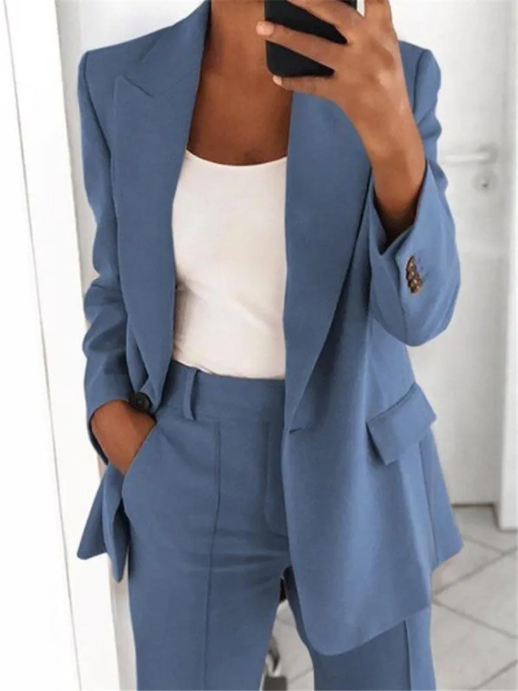 Blazer traje para mujer 2024 otoño nueva moda solapa cárdigan | Ropa de hombre · Omeda.es - Imagen 6