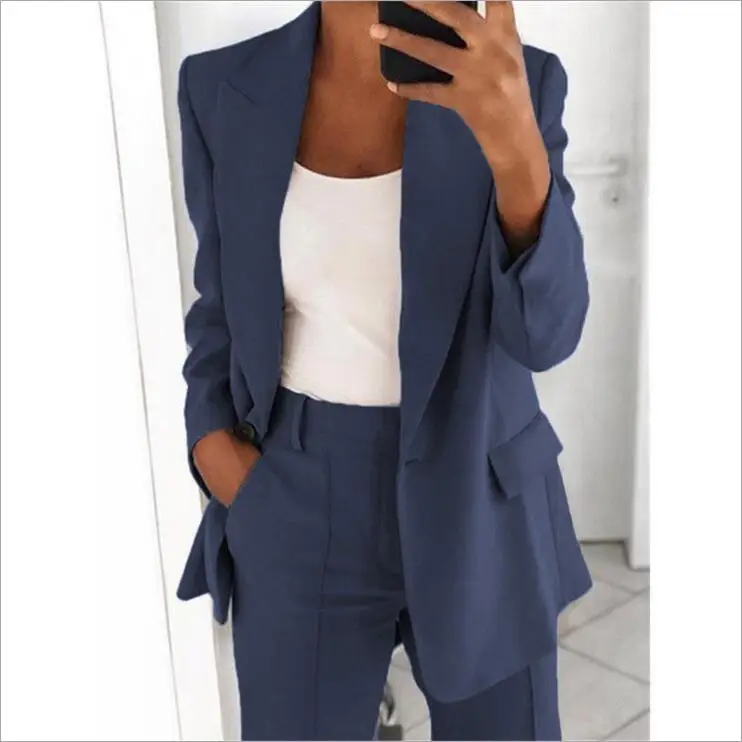 Blazer traje para mujer 2024 otoño nueva moda solapa cárdigan | Ropa de hombre · Omeda.es - Imagen 8