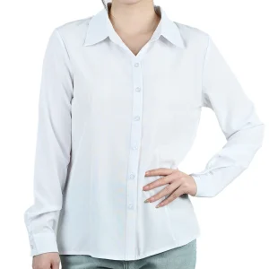 Blusa blanca y negra de oficina para mujer, camisa elegante de manga | Ropa de mujer · Omeda.es