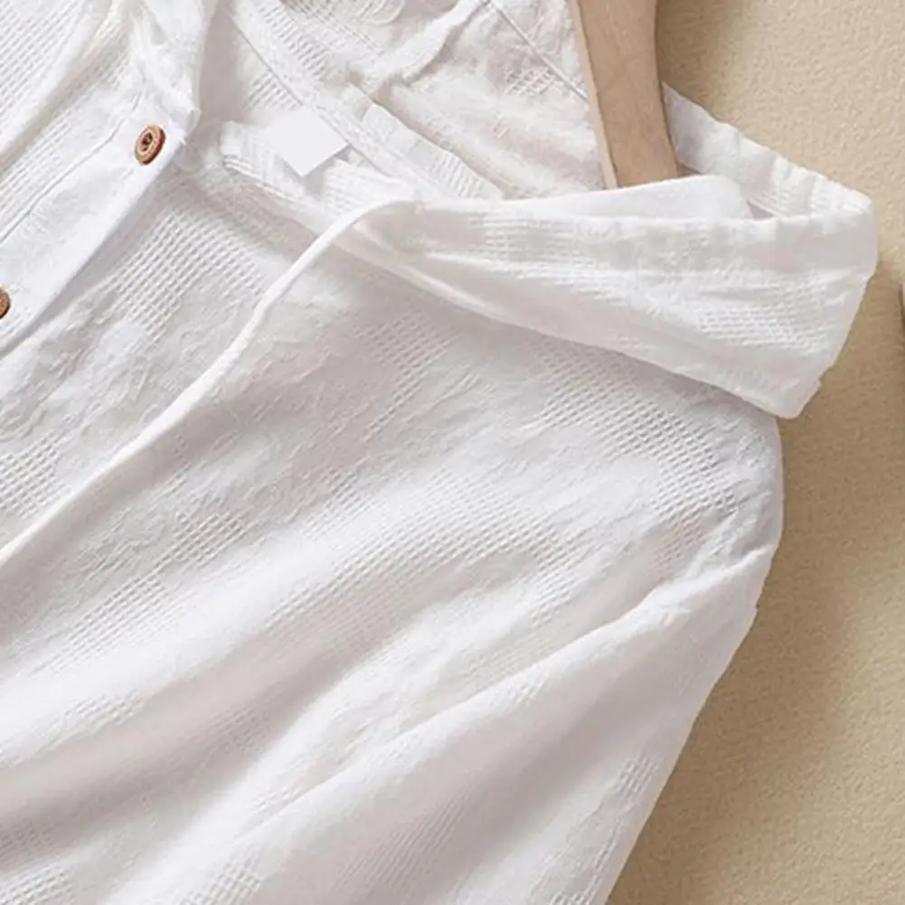 Blusa elegante para mujer, camisa con capucha de algodón y lino, | Ropa de mujer · Omeda.es - Imagen 11