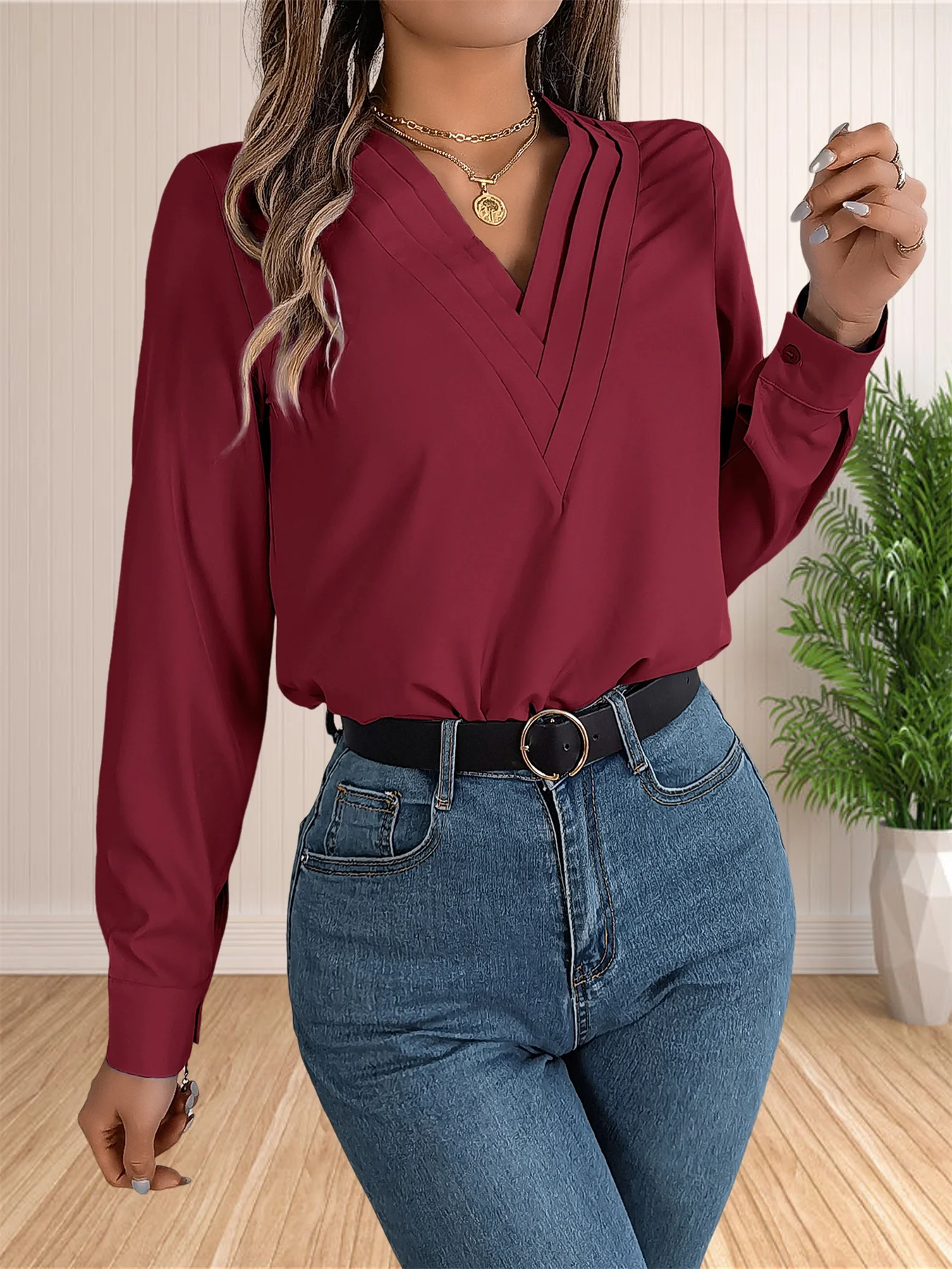 Blusa elegante de oficina de negocios para mujer, camisas elegantes | Ropa de mujer · Omeda.es - Imagen 11
