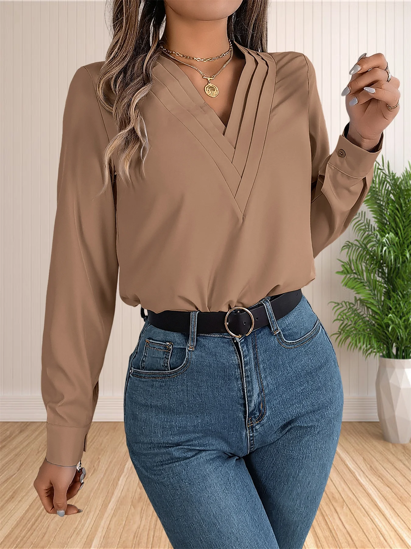Blusa elegante de oficina de negocios para mujer, camisas elegantes | Ropa de mujer · Omeda.es - Imagen 2