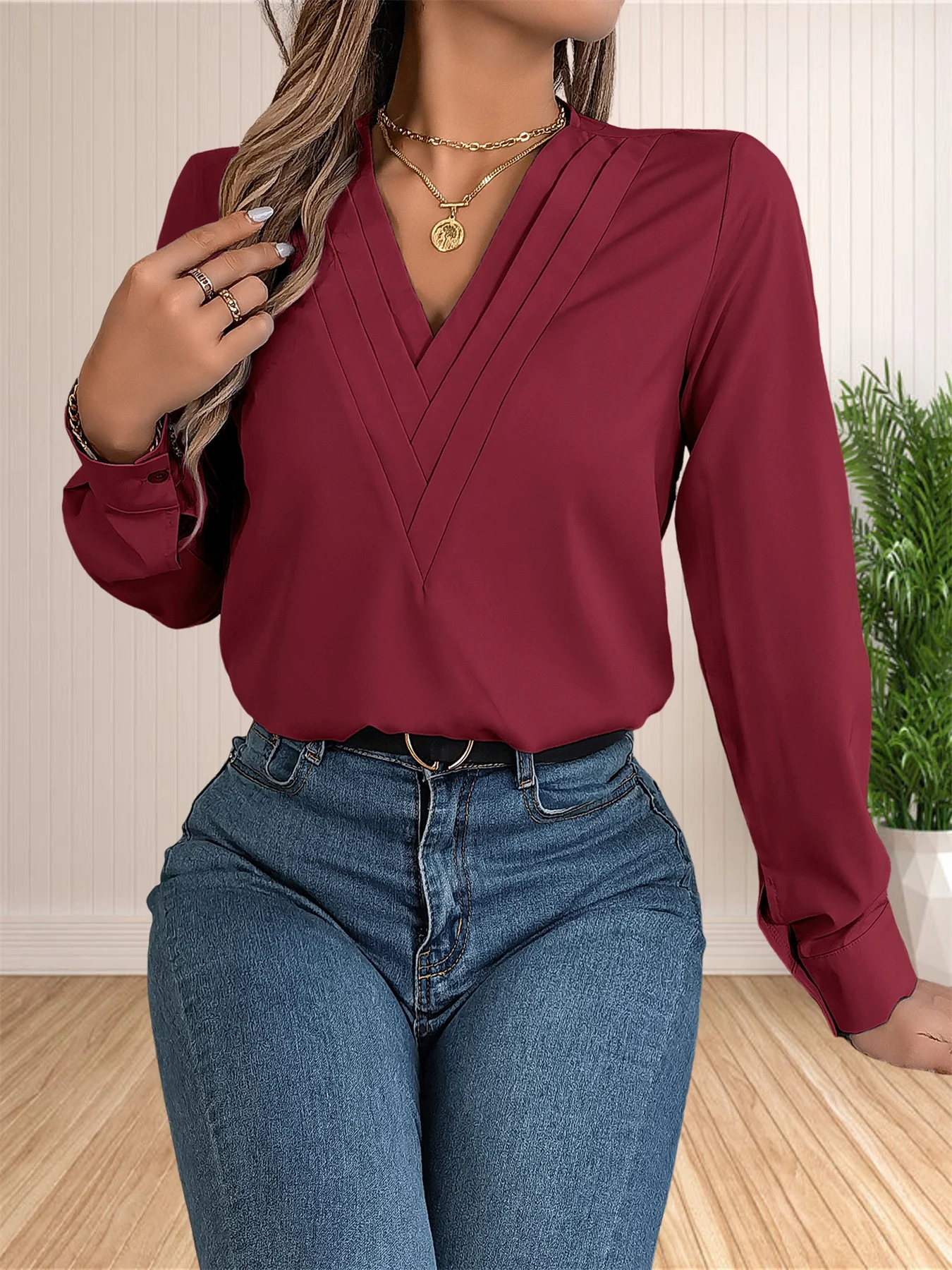 Blusa elegante de oficina de negocios para mujer, camisas elegantes | Ropa de mujer · Omeda.es - Imagen 7