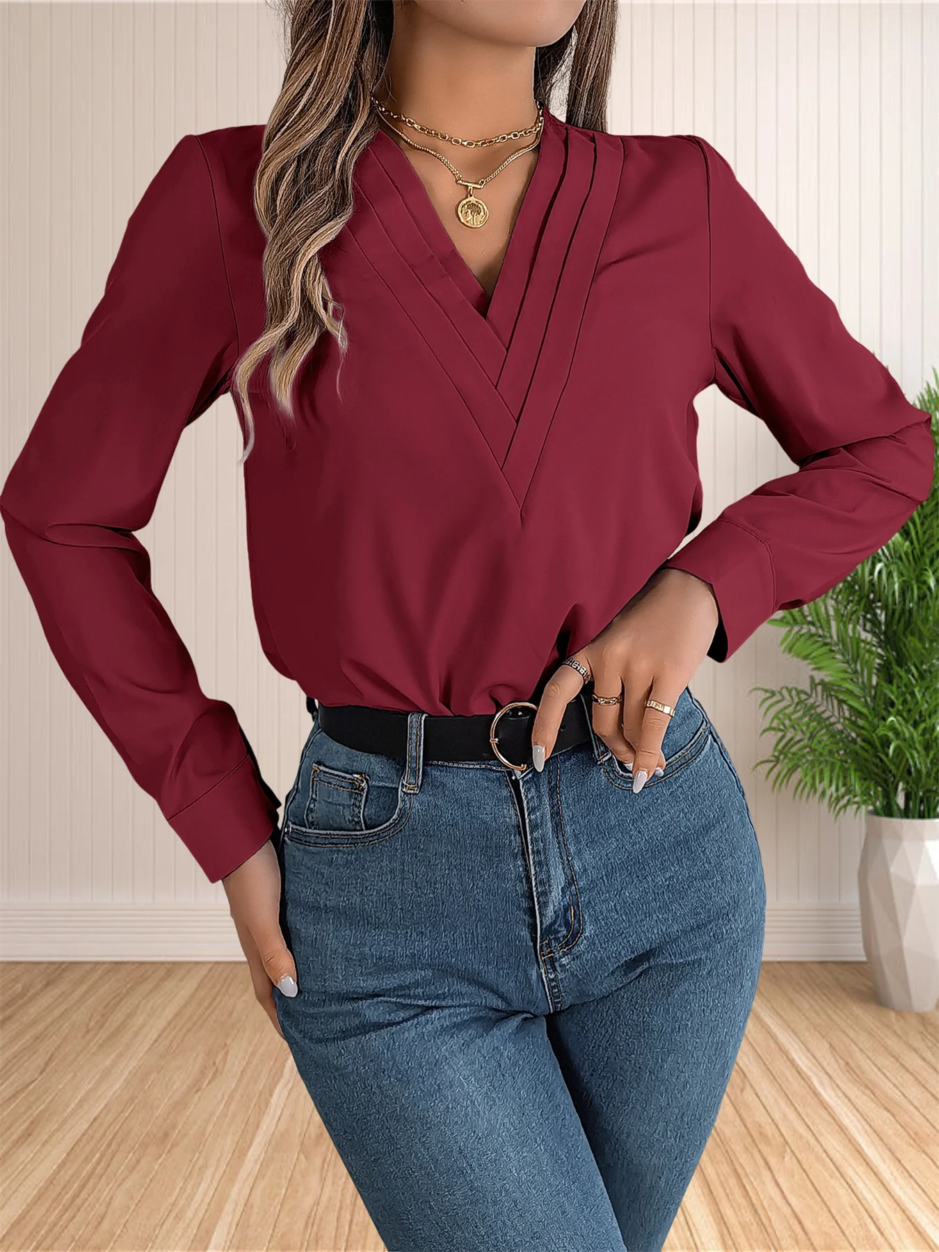 Blusa elegante de oficina de negocios para mujer, camisas elegantes | Ropa de mujer · Omeda.es - Imagen 8